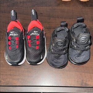 Nike Kids Black and Red Sneakers Set